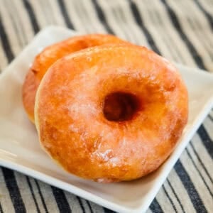 warm potato donuts on a plate