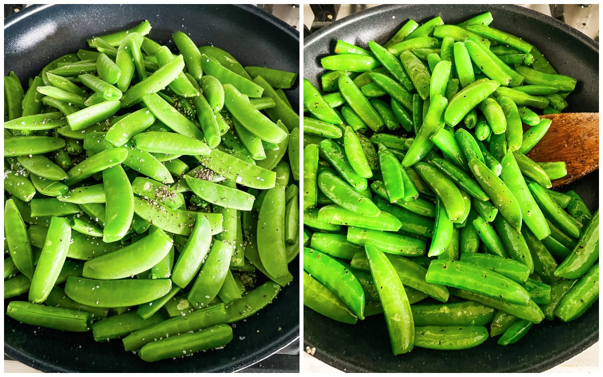 how to saute sugar snap peas in olive oil