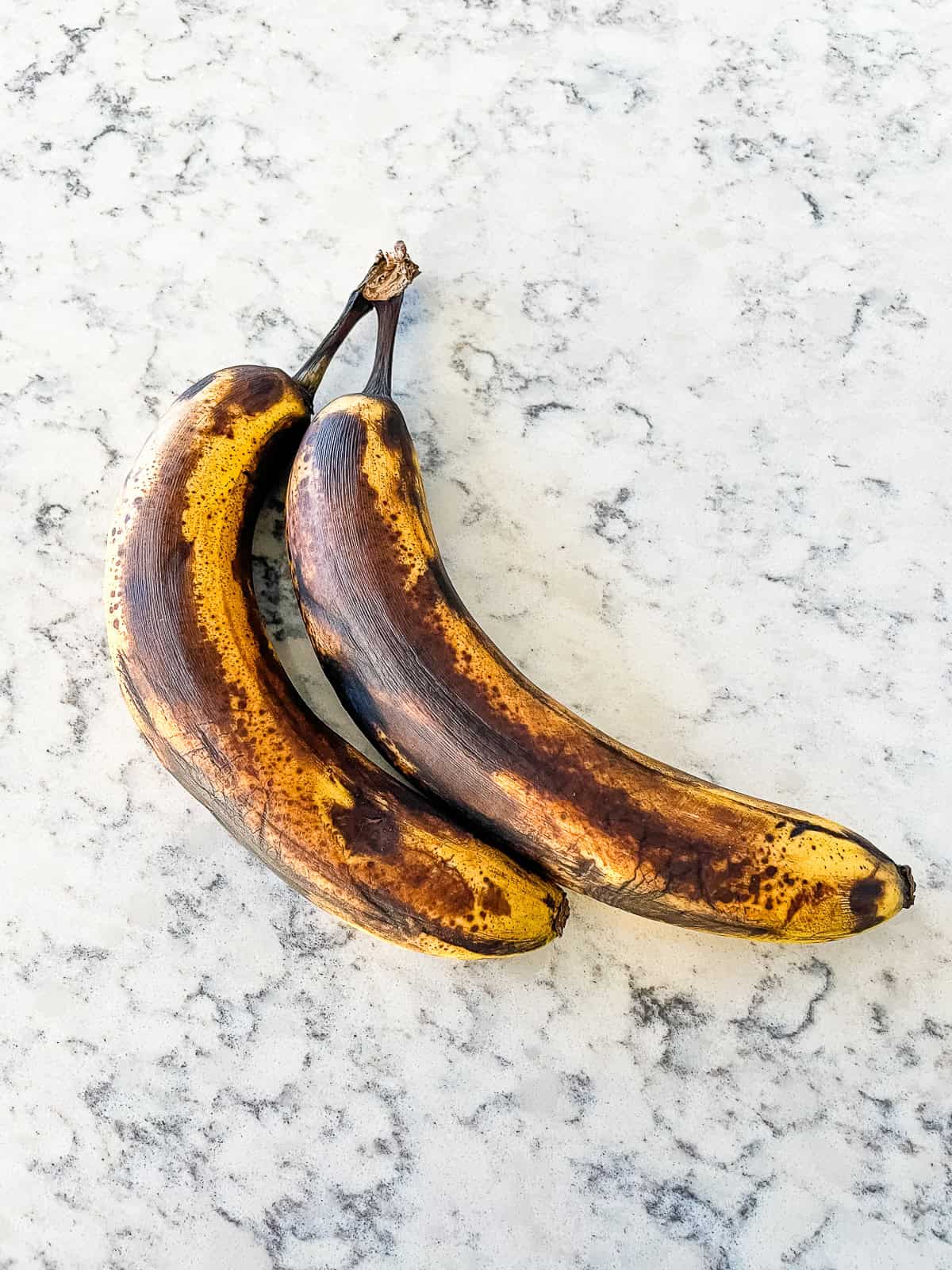 brown bananas for banana bread recipe with 2 bananas