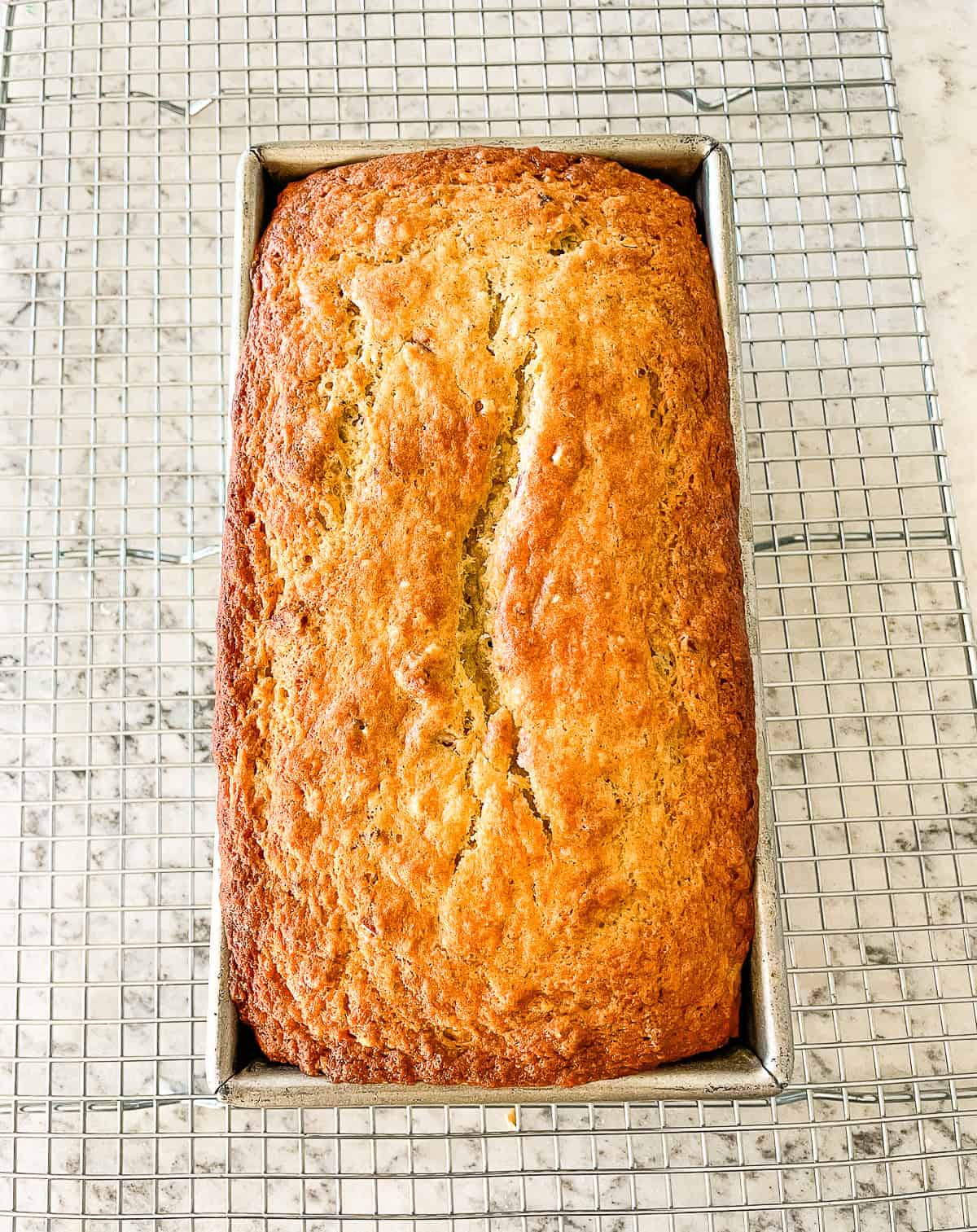loaf of bread on a cooling rack