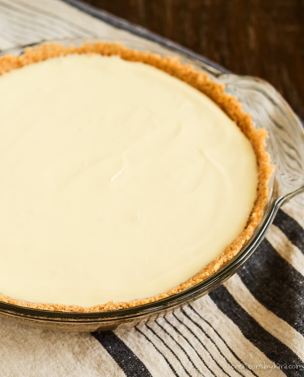 plain condensed milk cheesecake on a tea towel