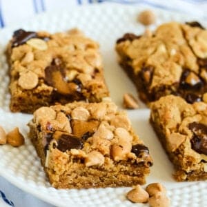 loaded peanut butter blondie