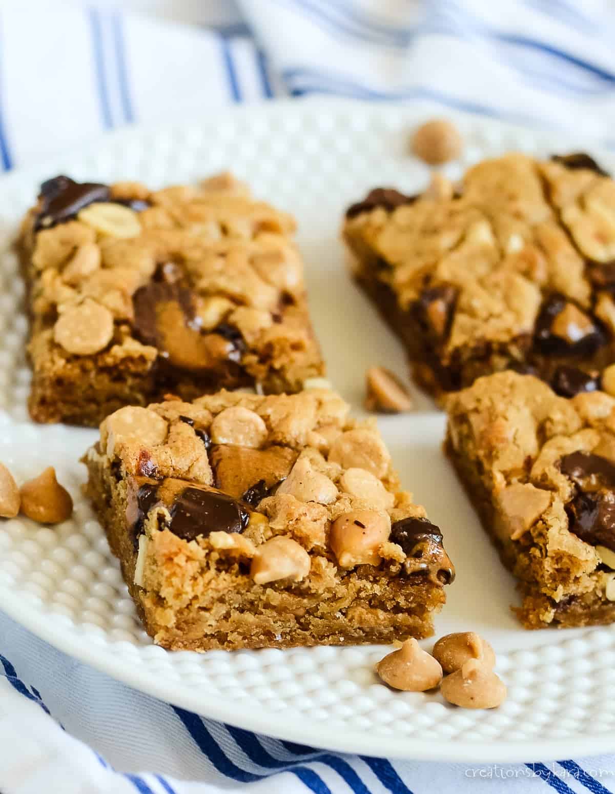 loaded peanut butter blondie