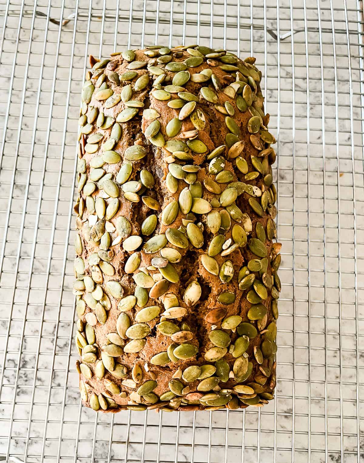 process shot -starbucks pumpkin bread copycat loaf