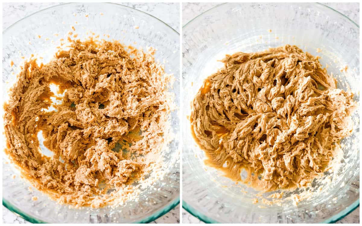 process shots- bowl of wet ingredients for cookies