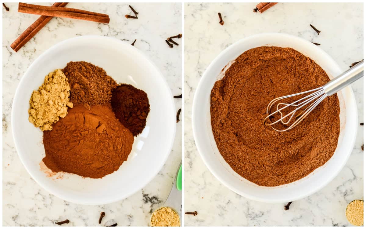 bowl of spices whisked together