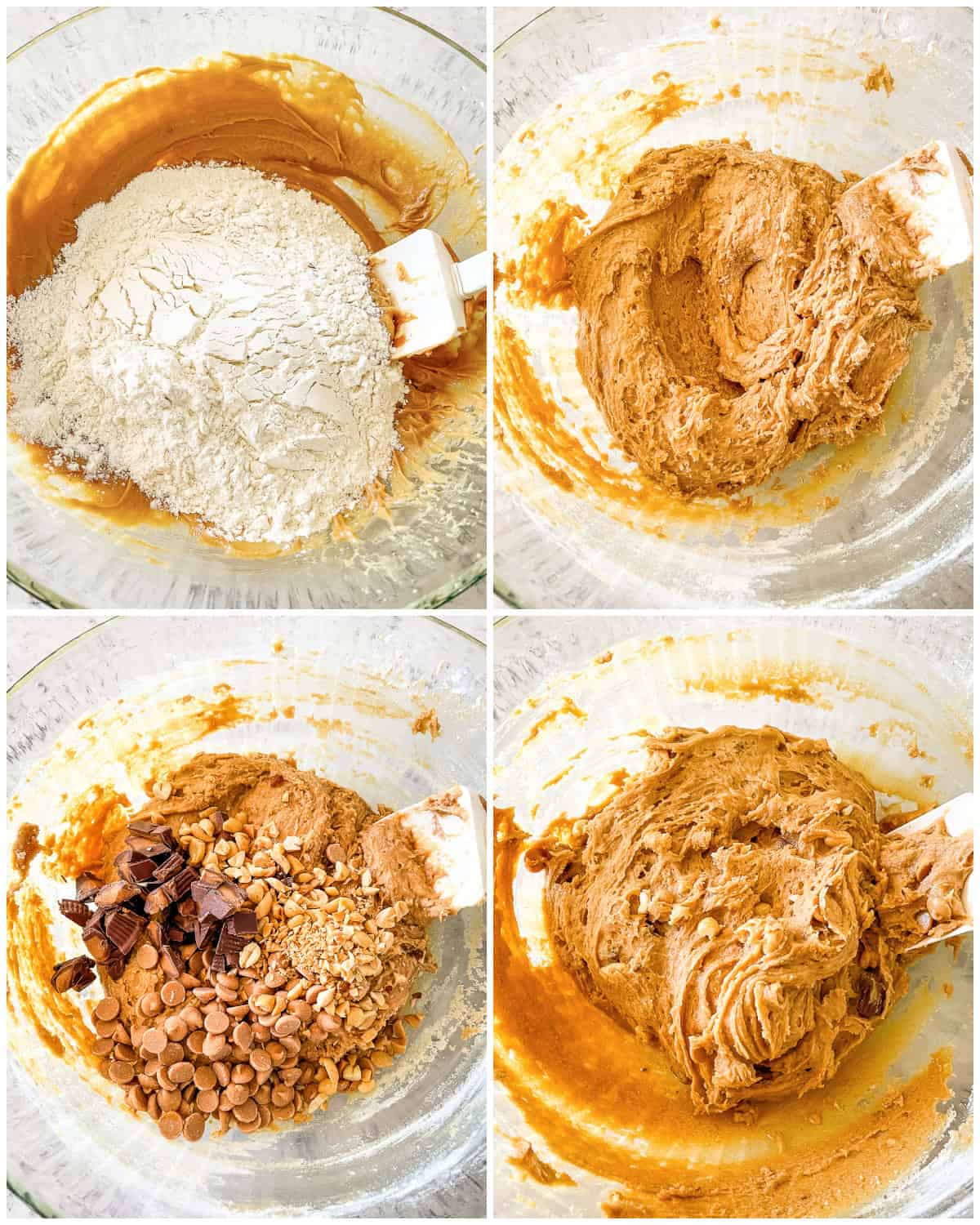 process shots - adding mixins to pb blondies